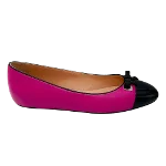 Pink Leather Bally Flats