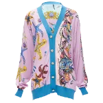 Multicolor Silk Versace Cardigan