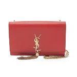 Red Leather Yves Saint Laurent Shoulder Bag