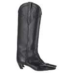 Black Leather Khaite Boots