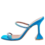 Blue Satin Amina Muaddi Sandals