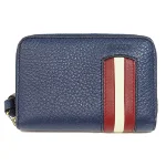 Navy Leather Bally Wallet