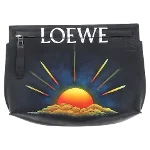 Black Leather Loewe Pouch