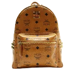 Brown Canvas MCM Backpack