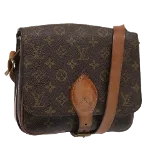 Brown Canvas Louis Vuitton Cartouchiere