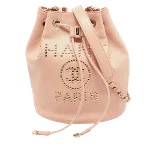 Pink Leather Chanel Bucket Bag