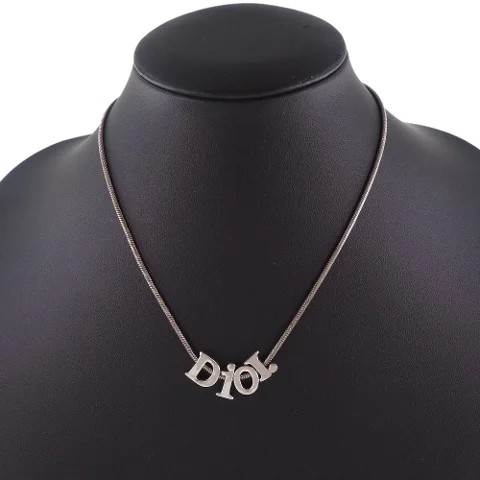 Silver Metal Dior Necklace