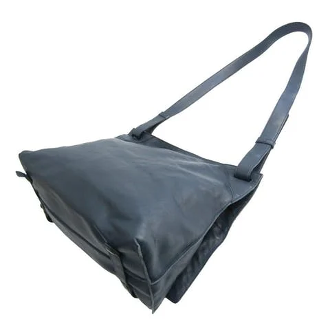 Navy Leather Bottega Veneta Shoulder Bag