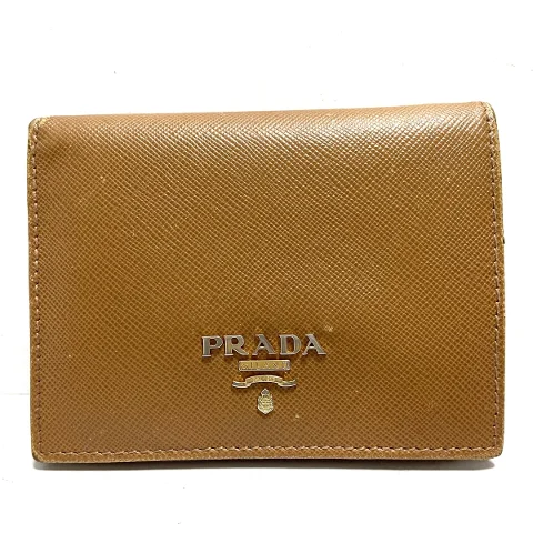 Brown Leather Prada Wallet