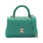 Green Leather Chanel Handbag