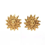 Gold Metal Chanel Earrings