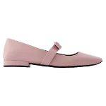 Pink Leather Versace Flats