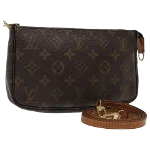 Brown Canvas Louis Vuitton Pochette Accessoires