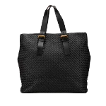 Black Leather Bottega Veneta Tote