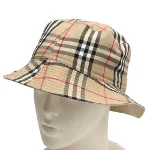 Beige Fabric Burberry Hat