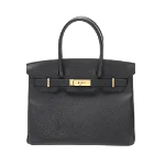 Black Leather Hermès Birkin