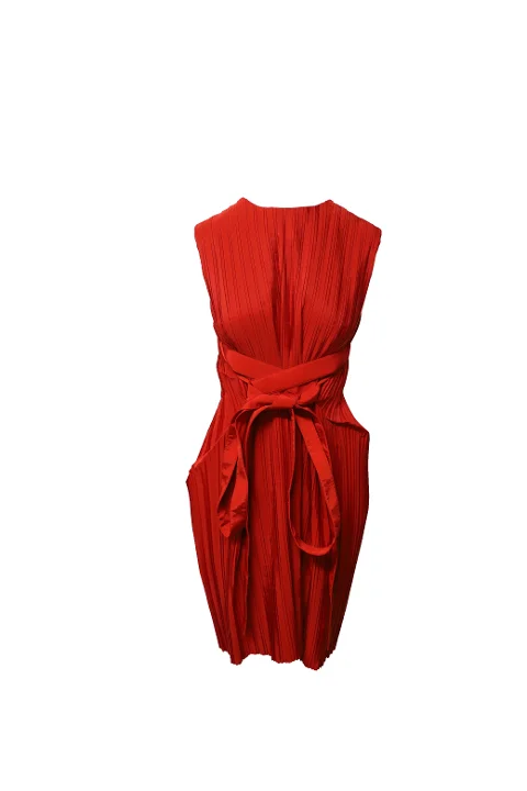 Red Polyester Victoria Beckham Dress