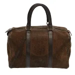 Brown Canvas Dior Travel Bag