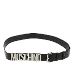 Black Leather Moschino Belt