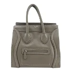 Grey Leather Celine Luggage