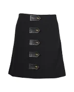 Black Polyester Sandro Skirt