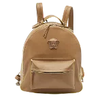 Brown Leather Versace Backpack