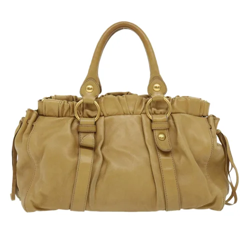 Brown Leather Miu Miu Handbag