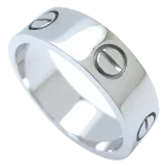 Silver Metal Cartier Ring