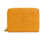 Yellow Leather Chanel Key Holder