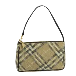 Beige Canvas Burberry Pouch