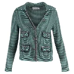 Green Wool Self Portrait Cardigan