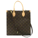 Brown Fabric Louis Vuitton Sac Plat