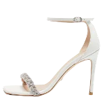 White Leather Stuart Weitzman Sandals