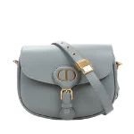 Grey Leather Dior Crossbody Bag