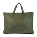 Green Leather Loewe Briefcase