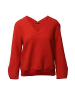 Red Polyester Jil Sander Sweater