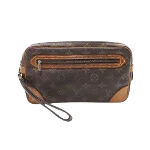 Brown Leather Louis Vuitton Marly Dragonne