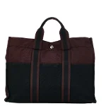 Purple Canvas Hermès Handbag