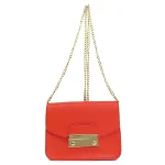 Red Leather Furla Shoulder Bag