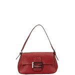 Red Leather Fendi Baguette Mamma