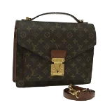 Brown Canvas Louis Vuitton Monceau