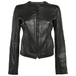 Black Leather Emporio Armani Jacket