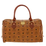 Brown Canvas MCM Travel Bag