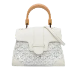 White Fabric Goyard Handbag