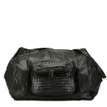 Black Leather Bottega Veneta Shoulder Bag