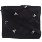 Black Fabric Salvatore Ferragamo Clutch