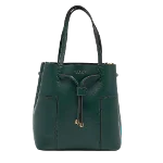 Green Leather Tory Burch Tote