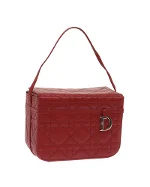 Red Leather Dior Vanity Bag