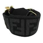 Black Cotton Fendi Shoulder Straps