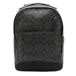 Black Leather Coach Backpack